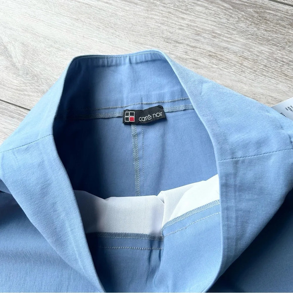 NWT Laura Carre Noir Blue Stretch Capris - Picture 8 of 13